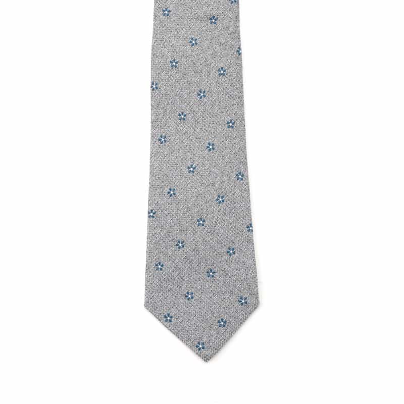 BARNEYS NEW YORK 小花柄タイ GRAY