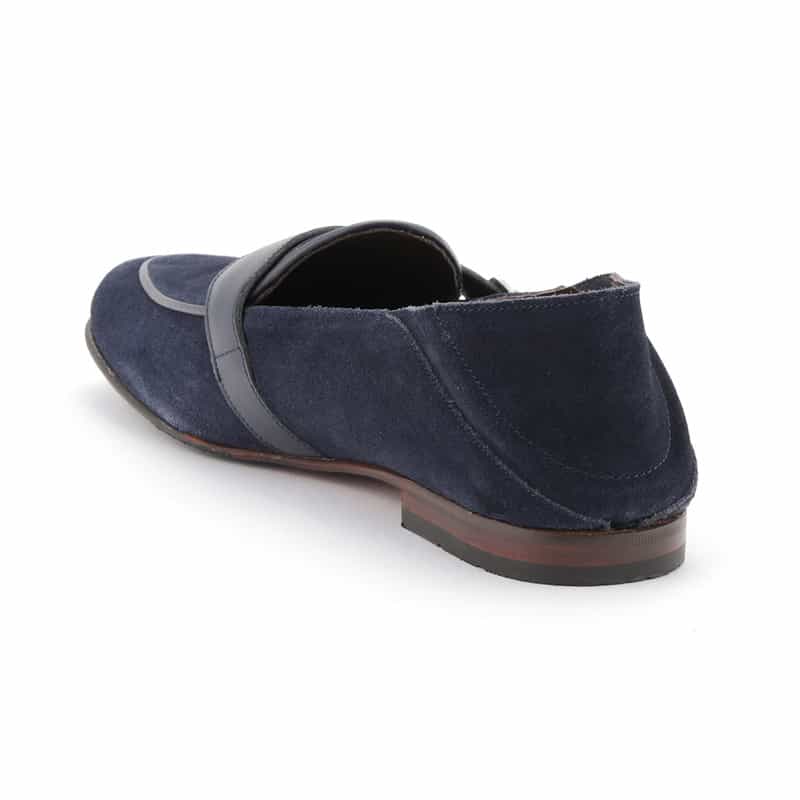 BARNEYS NEW YORK モンクストラップローファー NAVY