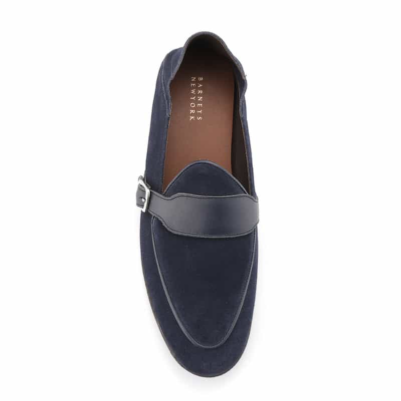 BARNEYS NEW YORK モンクストラップローファー NAVY