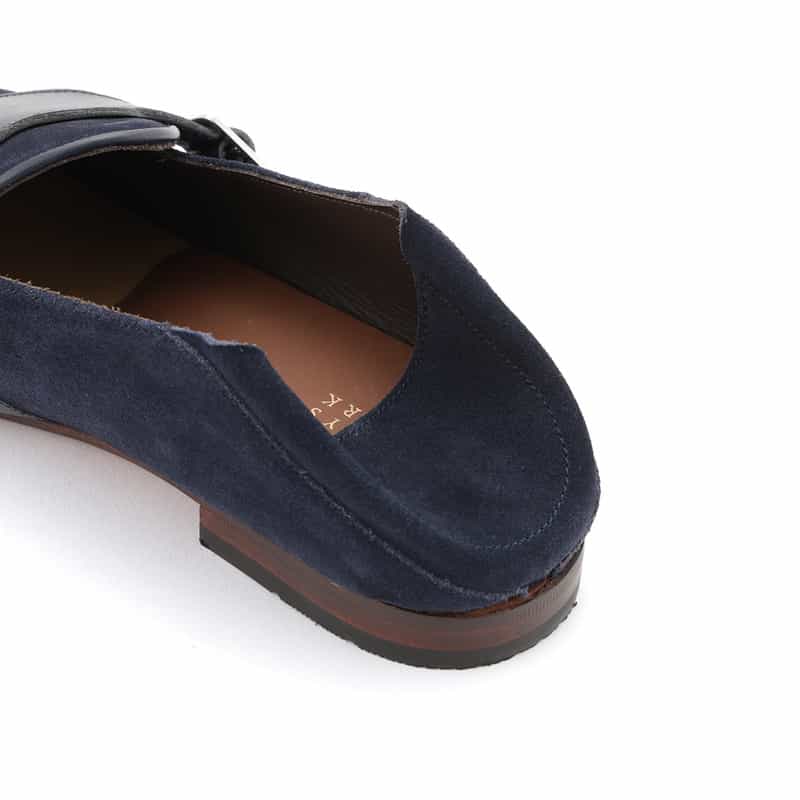 BARNEYS NEW YORK モンクストラップローファー NAVY