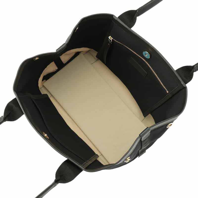 BARNEYS NEW YORK "BARNEYS" ロゴ入りキャンバスバッグ BLACK