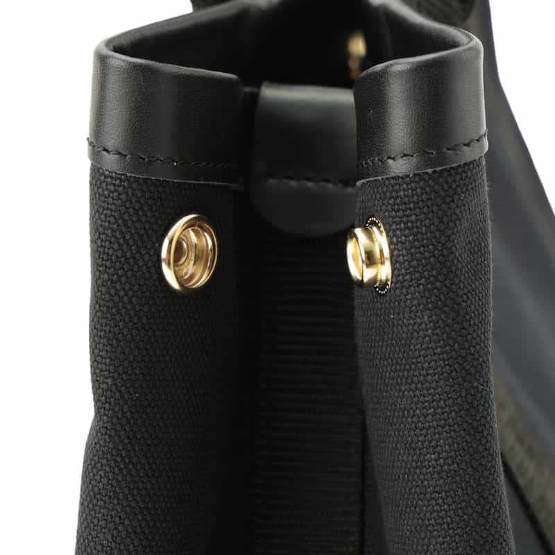 BARNEYS NEW YORK "BARNEYS" ロゴ入りキャンバスバッグ BLACK