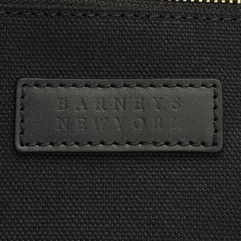 BARNEYS NEW YORK "BARNEYS" ロゴ入りキャンバスバッグ BLACK