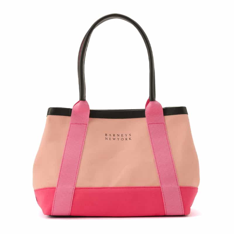 BARNEYS NEW YORK "BARNEYS" ロゴ入りキャンバスバッグ PINK