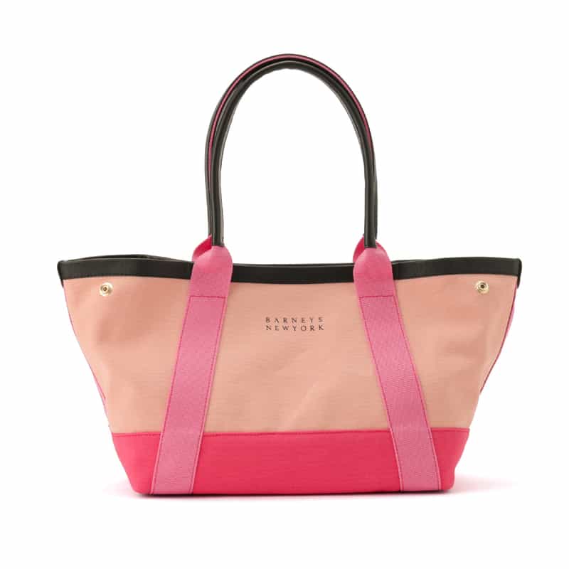 BARNEYS NEW YORK "BARNEYS" ロゴ入りキャンバスバッグ PINK