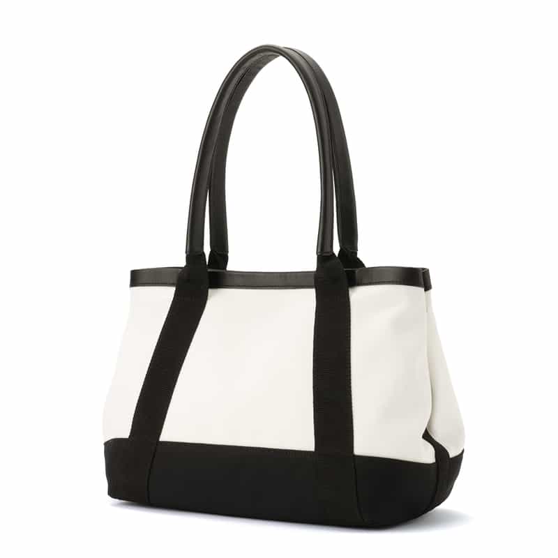 BARNEYS NEW YORK "BARNEYS" ロゴ入りキャンバスバッグ WHITE