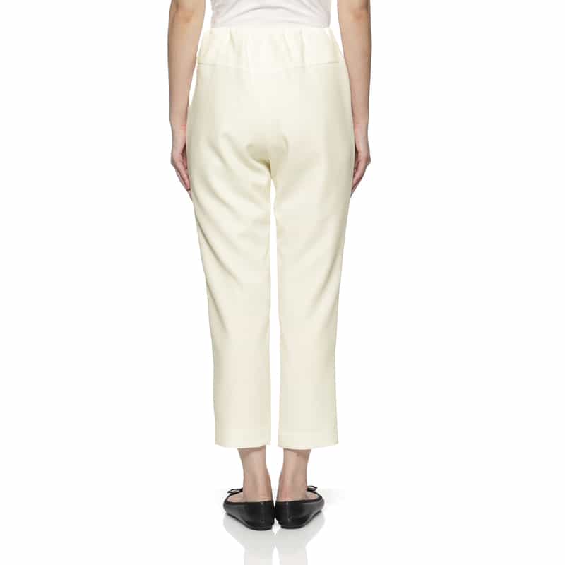 BARNEYS NEW YORK セットアップ ウォッシャブル ダブルクロステーパードパンツ OFF WHITE