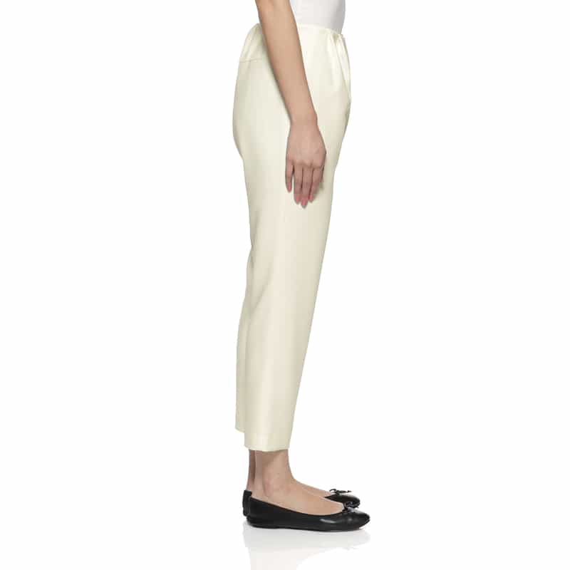 BARNEYS NEW YORK セットアップ ウォッシャブル ダブルクロステーパードパンツ OFF WHITE