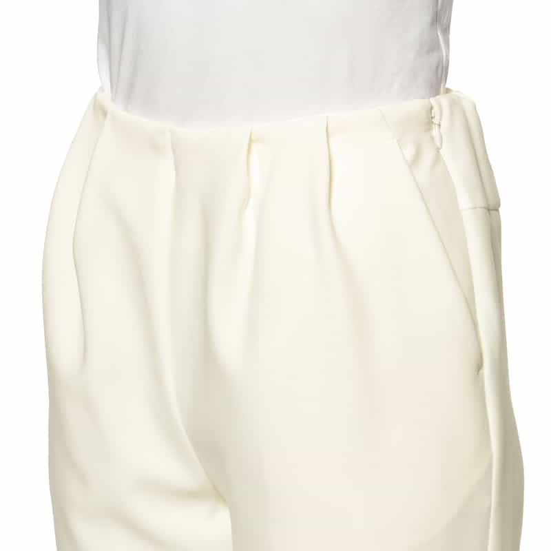 BARNEYS NEW YORK セットアップ ウォッシャブル ダブルクロステーパードパンツ OFF WHITE