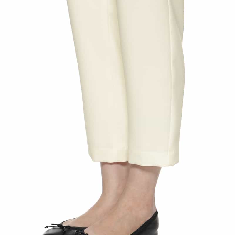 BARNEYS NEW YORK セットアップ ウォッシャブル ダブルクロステーパードパンツ OFF WHITE