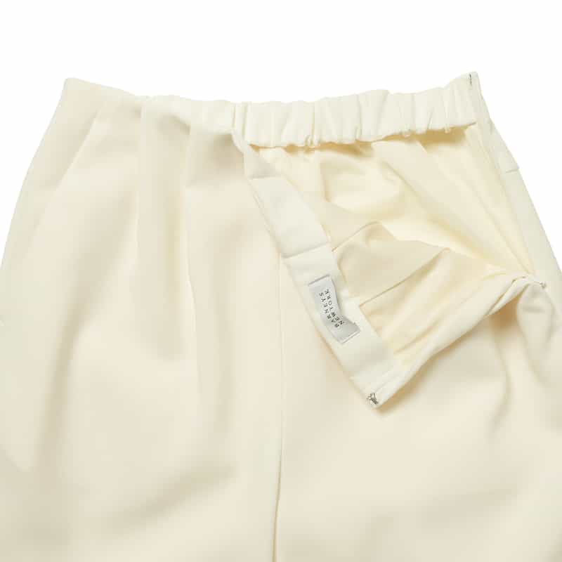 BARNEYS NEW YORK セットアップ ウォッシャブル ダブルクロステーパードパンツ OFF WHITE