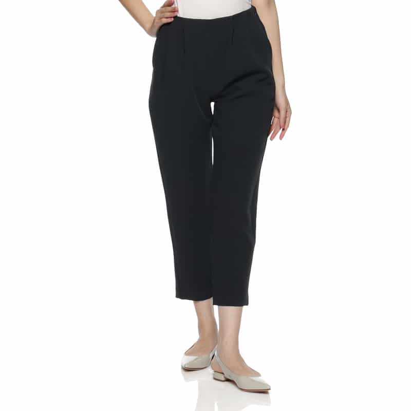 BARNEYS NEW YORK セットアップ ウォッシャブル ダブルクロステーパードパンツ NAVY