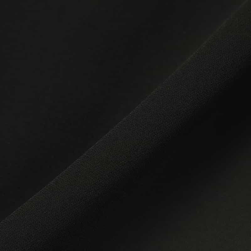 BARNEYS NEW YORK セットアップ ウォッシャブル ダブルクロス 襟付きティアードヘムブラウス BLACK