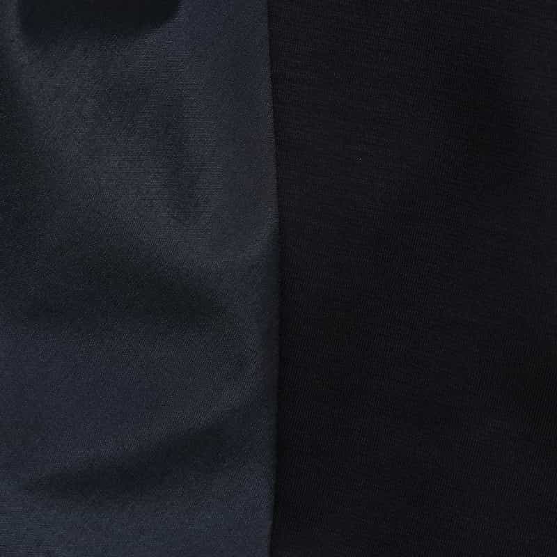 BARNEYS NEW YORK ウォッシャブル コンビネーションフレアヘムカットソー NAVY