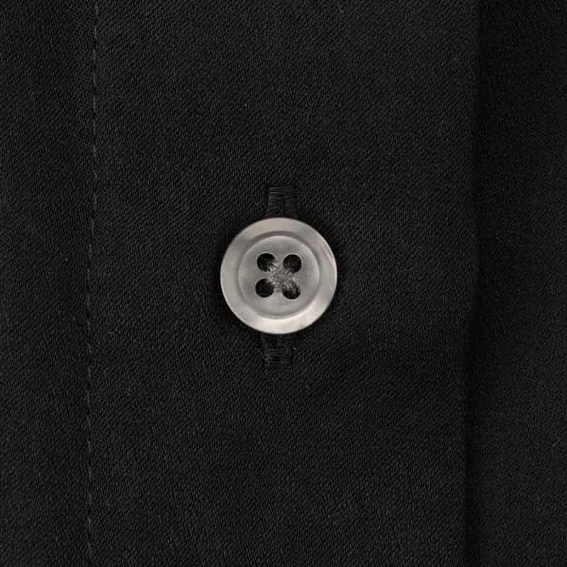 BARNEYS NEW YORK ウォッシャブル スタンドカラーシャツドレス BLACK