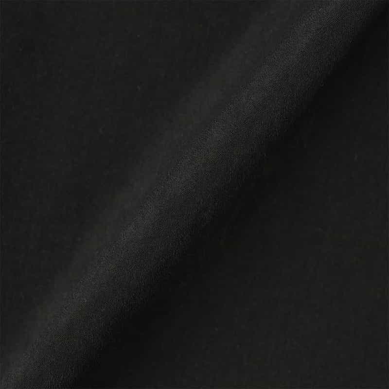 BARNEYS NEW YORK ウォッシャブル スタンドカラーシャツドレス BLACK