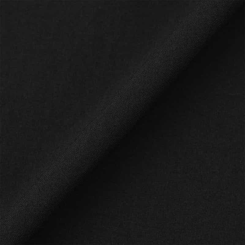 BARNEYS NEW YORK ウォッシャブル ウエストギャザー ロングドレス BLACK