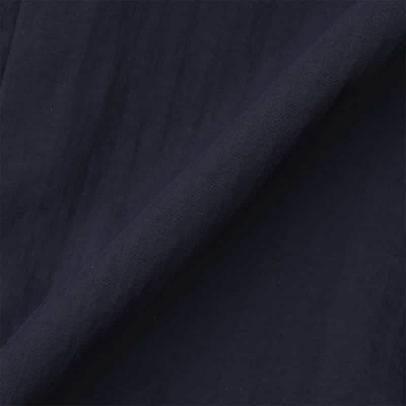 BARNEYS NEW YORK ウォッシャブル ドローコード付きオフショルダードレス NAVY