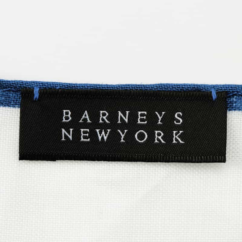 BARNEYS NEW YORK リネン素材ポケットチーフ LIGHT BLUE