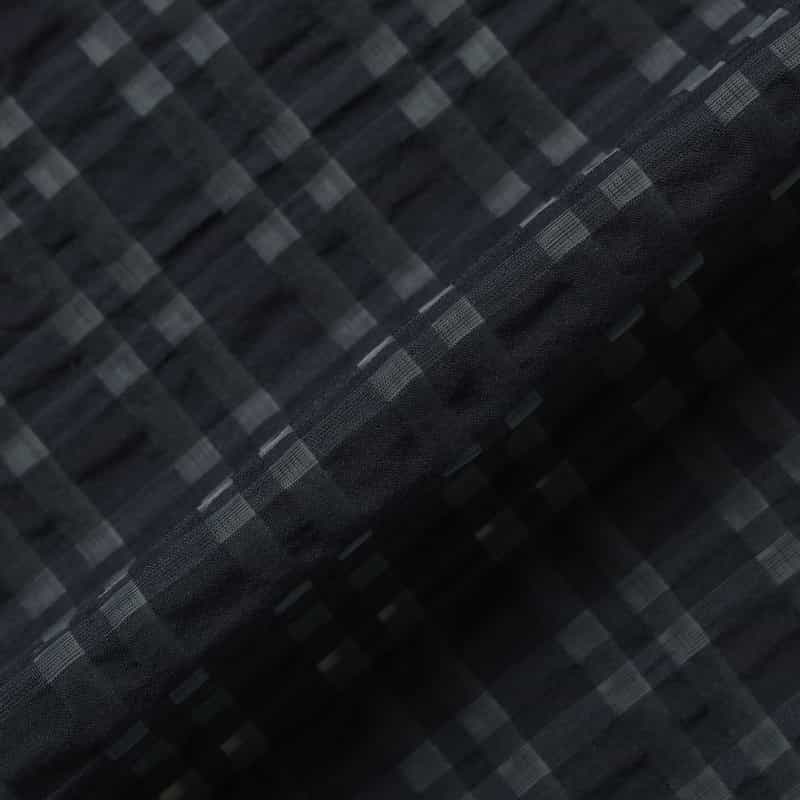 BARNEYS NEW YORK ウォッシャブル シアーチェック柄ブルゾン NAVY