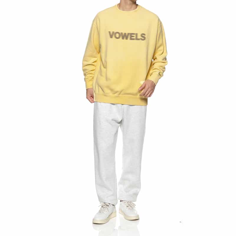VOWELS VOWELS＜バウルズ＞ バーニーズ　ニューヨーク限定ロゴ入りスウェットプルオーバー YELLOW