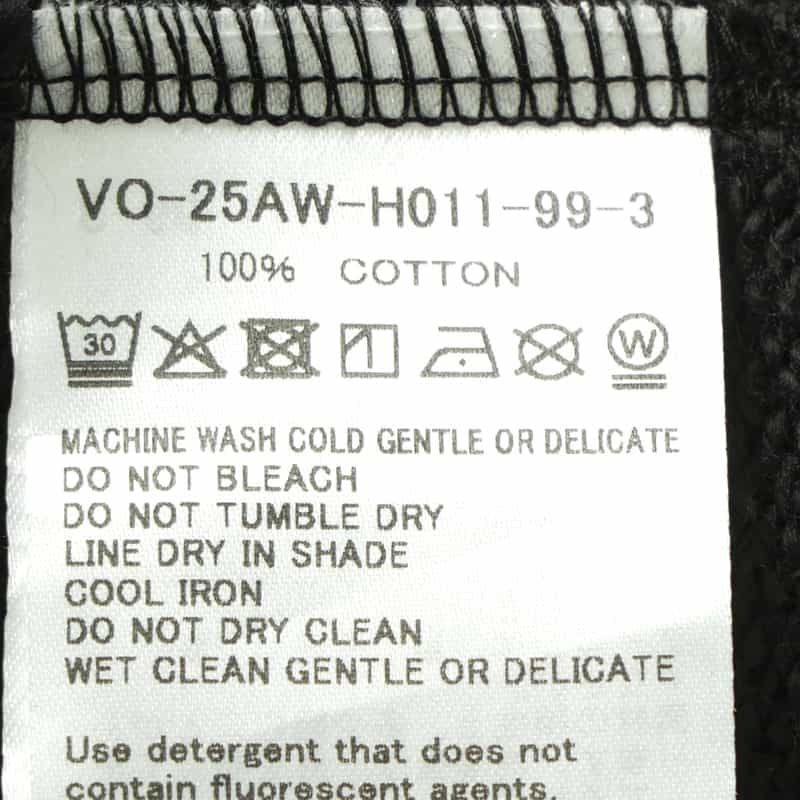 VOWELS VOWELS＜バウルズ＞ ロゴ入りスウェットフーディ BLACK