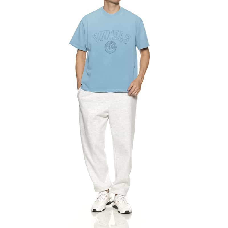 VOWELS VOWELS＜バウルズ＞ ロゴ入りTシャツ LIGHT BLUE