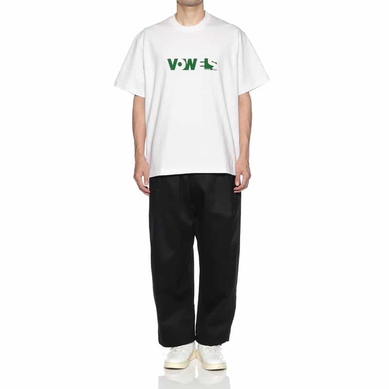 VOWELS VOWELS＜バウルズ＞ プリントTシャツ WHITE