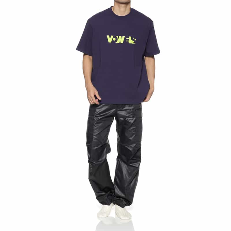 VOWELS VOWELS＜バウルズ＞ プリントTシャツ NAVY