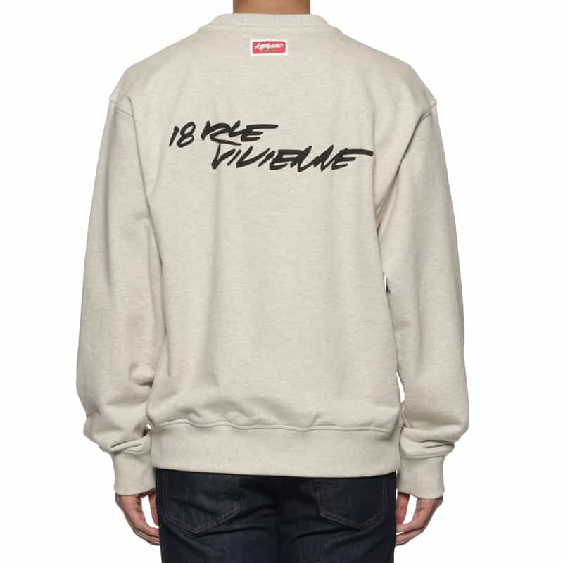 KENZO KENZO＜ケンゾー＞ "Kenzo x Futura 2000" プリント入りスウェットプルオーバー LIGHT GRAY