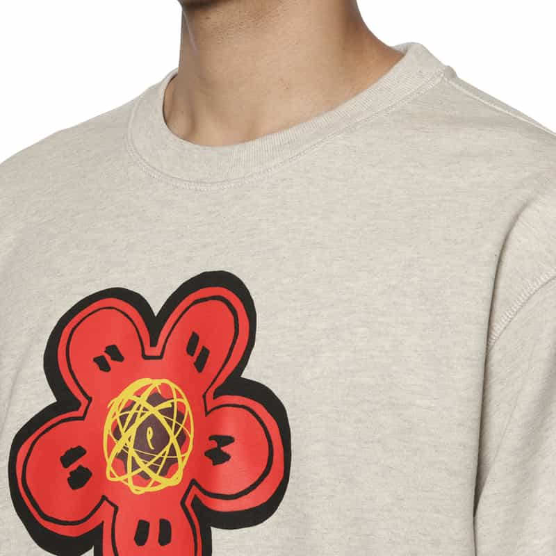 KENZO KENZO＜ケンゾー＞ "Kenzo x Futura 2000" プリント入りスウェットプルオーバー LIGHT GRAY