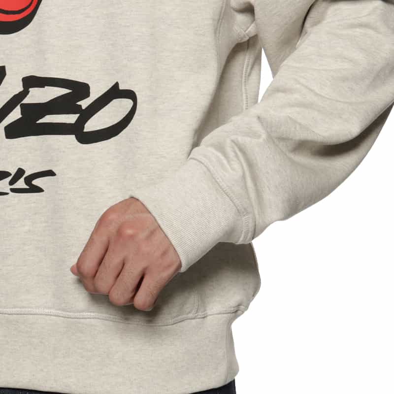 KENZO KENZO＜ケンゾー＞ "Kenzo x Futura 2000" プリント入りスウェットプルオーバー LIGHT GRAY