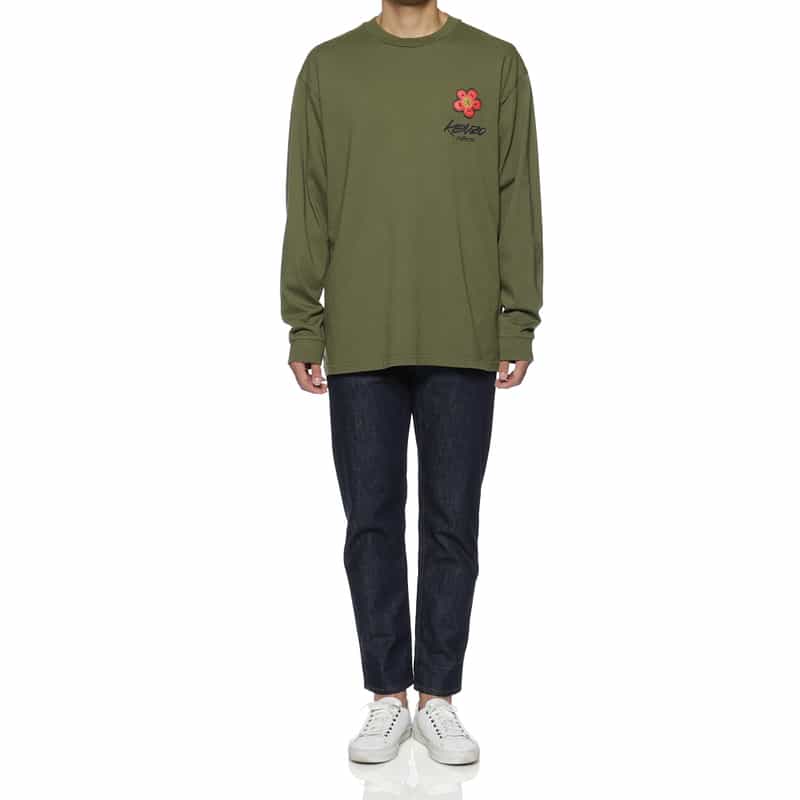 KENZO KENZO＜ケンゾー＞ "Kenzo x Futura 2000" ロングスリーブプリントTシャツ KHAKI