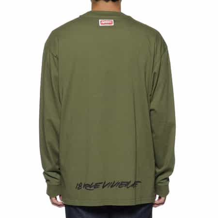 KENZO★Kenzo x Futura 2000' ロング スリーブ コットン Tシャツ Kenzo x Futura 2000' ルーズ ロング スリーブ コットン Tシャツ