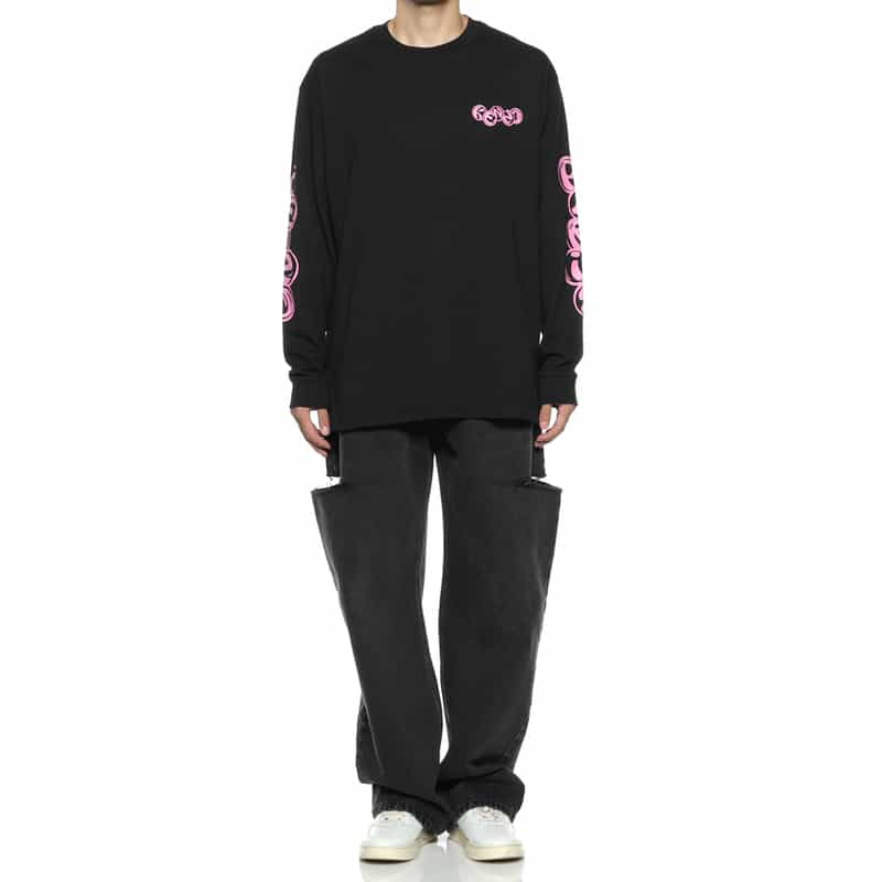 KENZO KENZO＜ケンゾー＞ ロゴ入りロングスリーブTシャツ BLACK