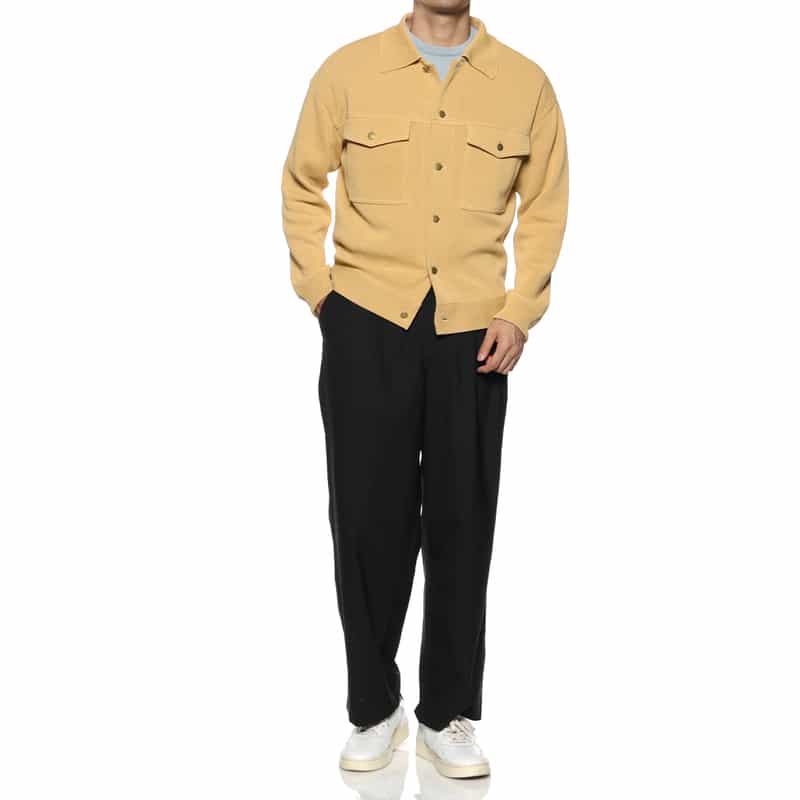 BARNEYS NEW YORK ミラノリブニットカーディガン BEIGE