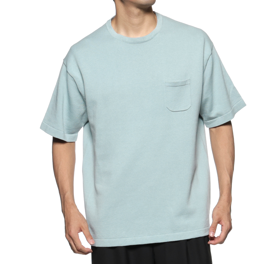 パイル素材ポケット付Tシャツ