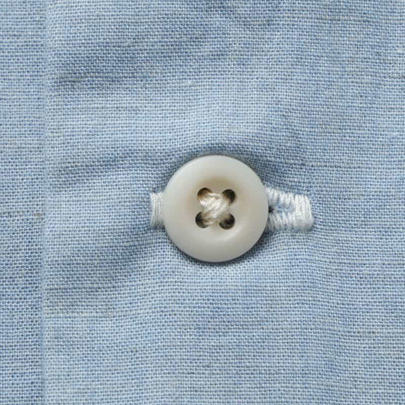 BARNEYS NEW YORK ダブルポケットオープンカラーシャツ BLUE