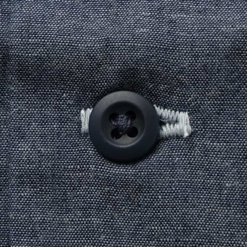 BARNEYS NEW YORK ダブルポケットオープンカラーシャツ NAVY