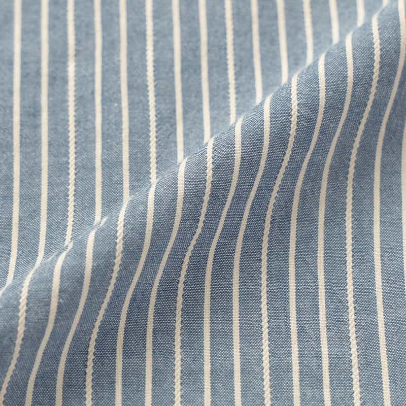 BARNEYS NEW YORK ストライプ柄カジュアルシャツ NAVY