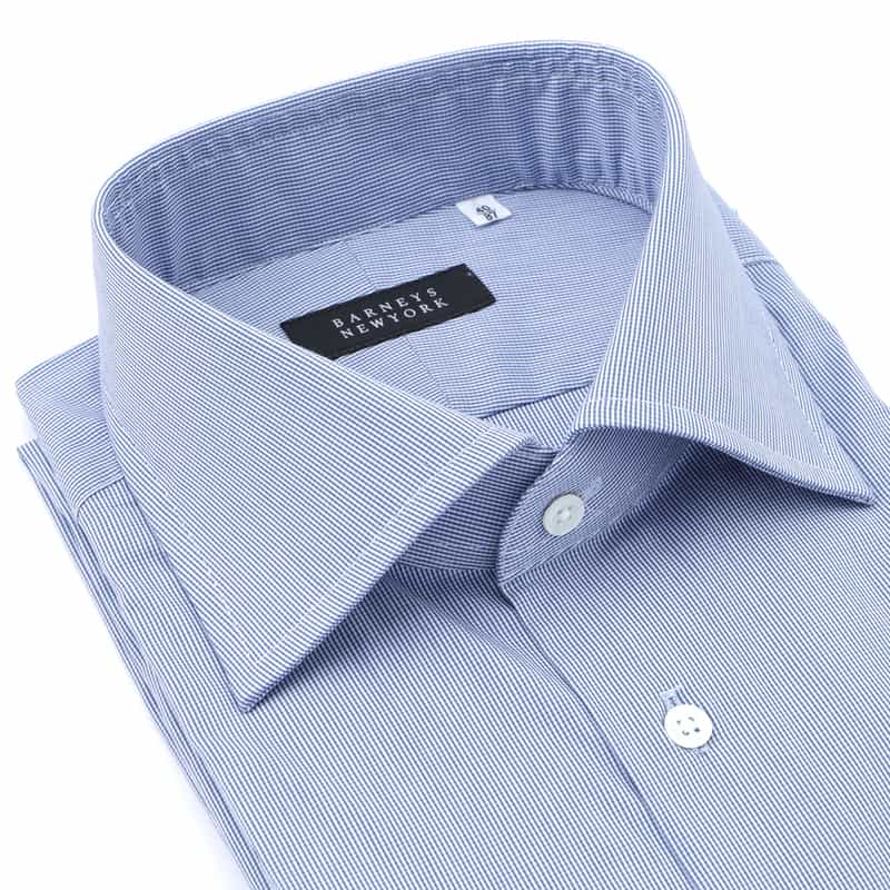 BARNEYS NEW YORK ストレッチ素材ギンガムチェック柄ドレスシャツ LIGHT BLUE