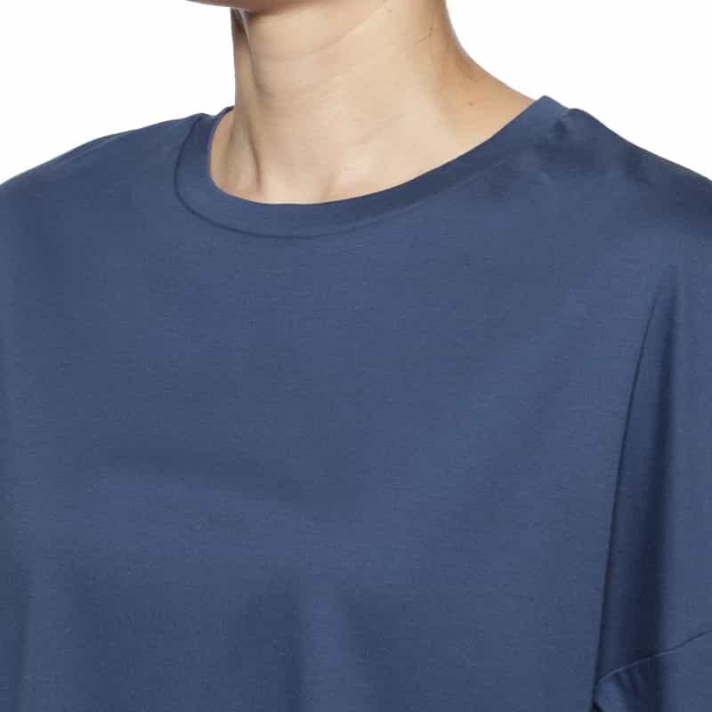 BARNEYS NEW YORK ウォッシャブル ランタンスリーブカットソー BLUE