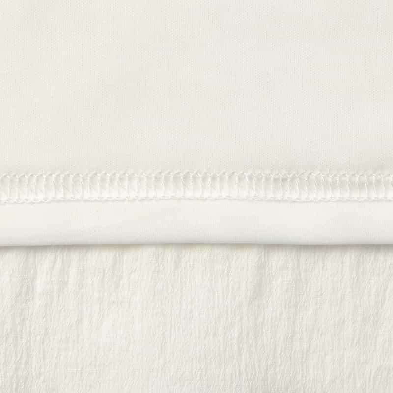 BARNEYS NEW YORK ウォッシャブル サイドギャザードレス OFF WHITE