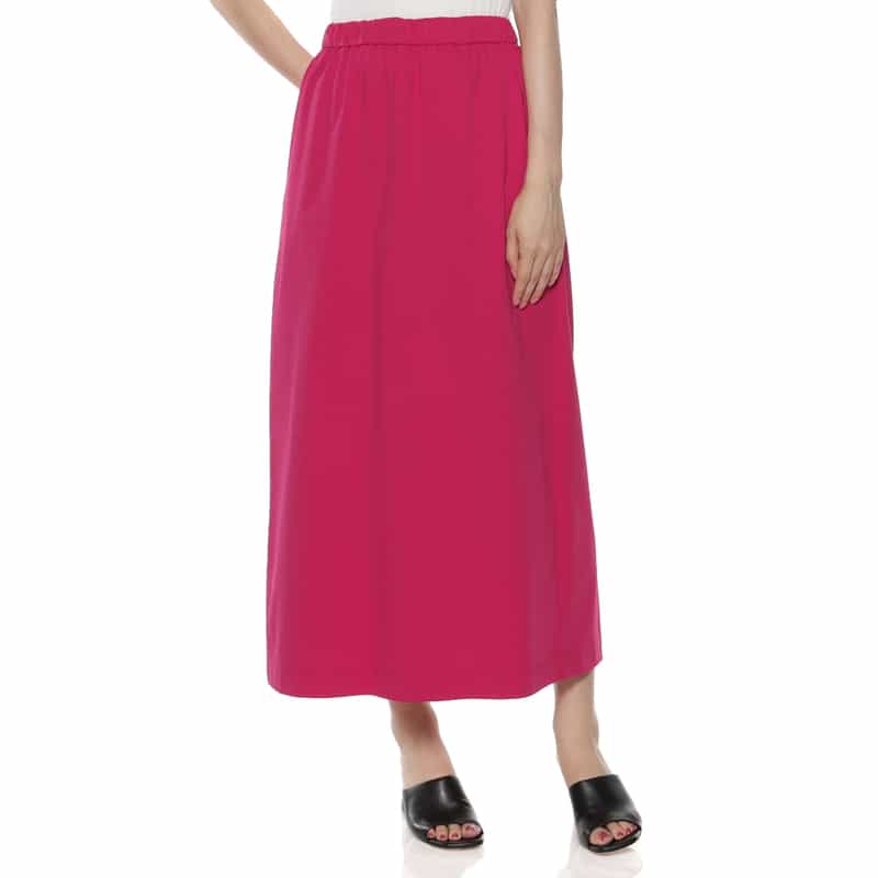 BARNEYS NEW YORK ウォッシャブル ロングスカート PINK