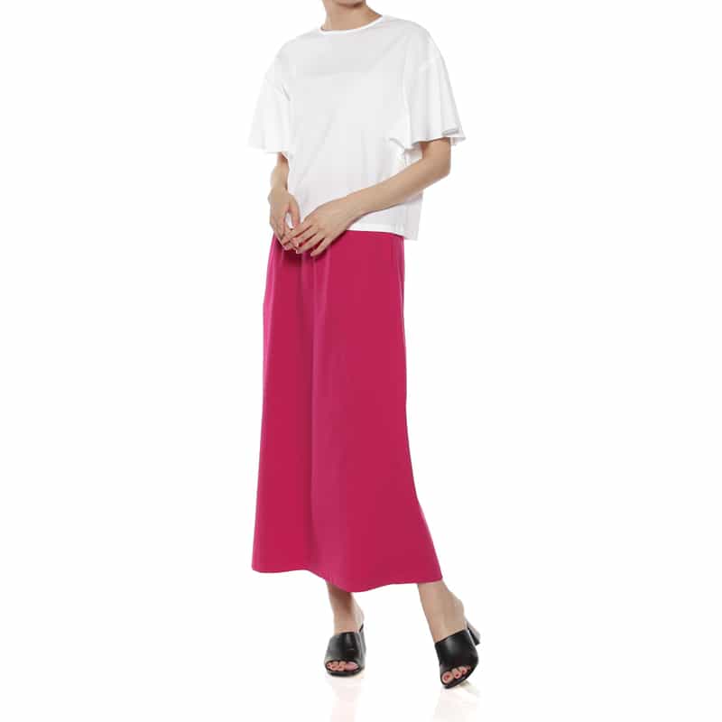 BARNEYS NEW YORK ウォッシャブル ロングスカート PINK