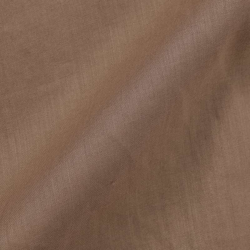 BARNEYS NEW YORK ウォッシャブル アシンメトリーフレンチスリーブシャツ BROWN