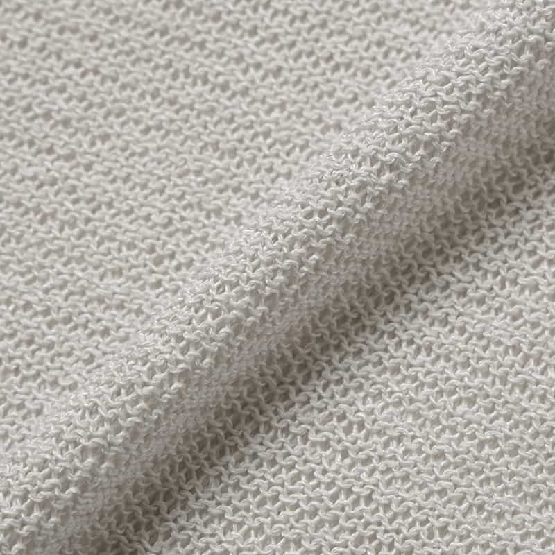 BARNEYS NEW YORK ウォッシャブル シースルーニットプルオーバー LIGHT GRAY