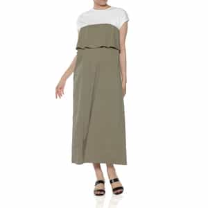 ウォッシャブル コンビネーション ペプラムドレス