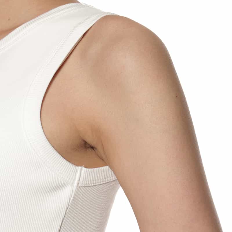 BARNEYS NEW YORK ウォッシャブル カップ付きリブタンクトップ OFF WHITE