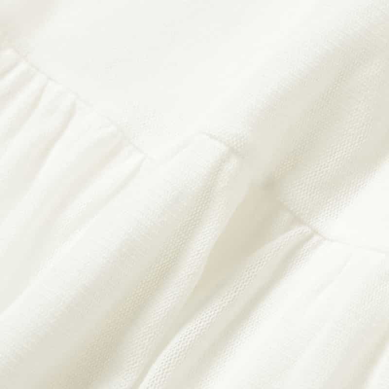 BARNEYS NEW YORK ウォッシャブル メッシュ素材ティアードプルオーバー OFF WHITE